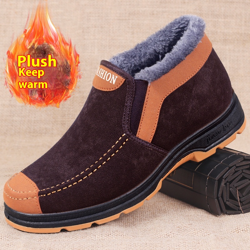 Men's Traditional Cotton Shoes Warm With Velvet foto 5