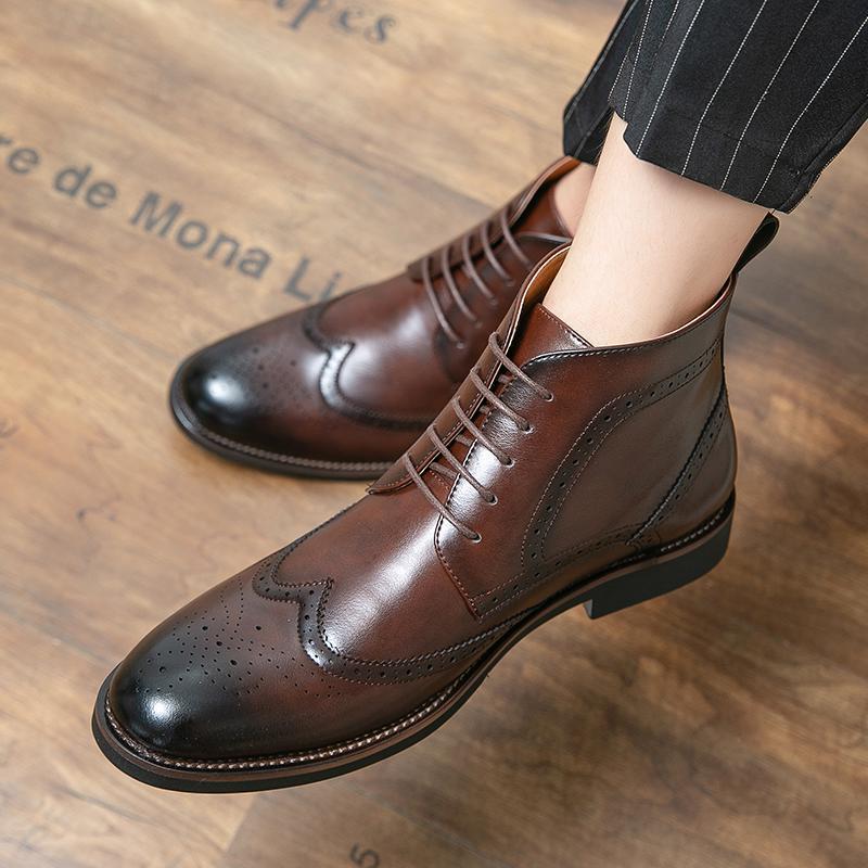 Rubber Brown Winter Boots Man foto 2