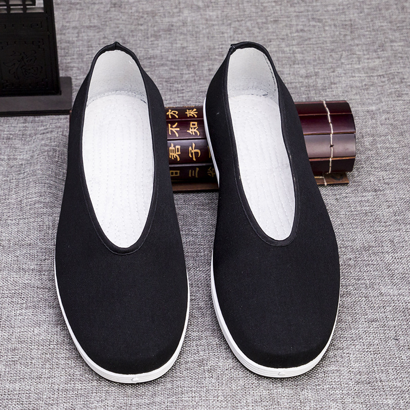 Casual Old Beijing Round Mouth Cloth Shoes Men's Slip-on Breathable foto 3