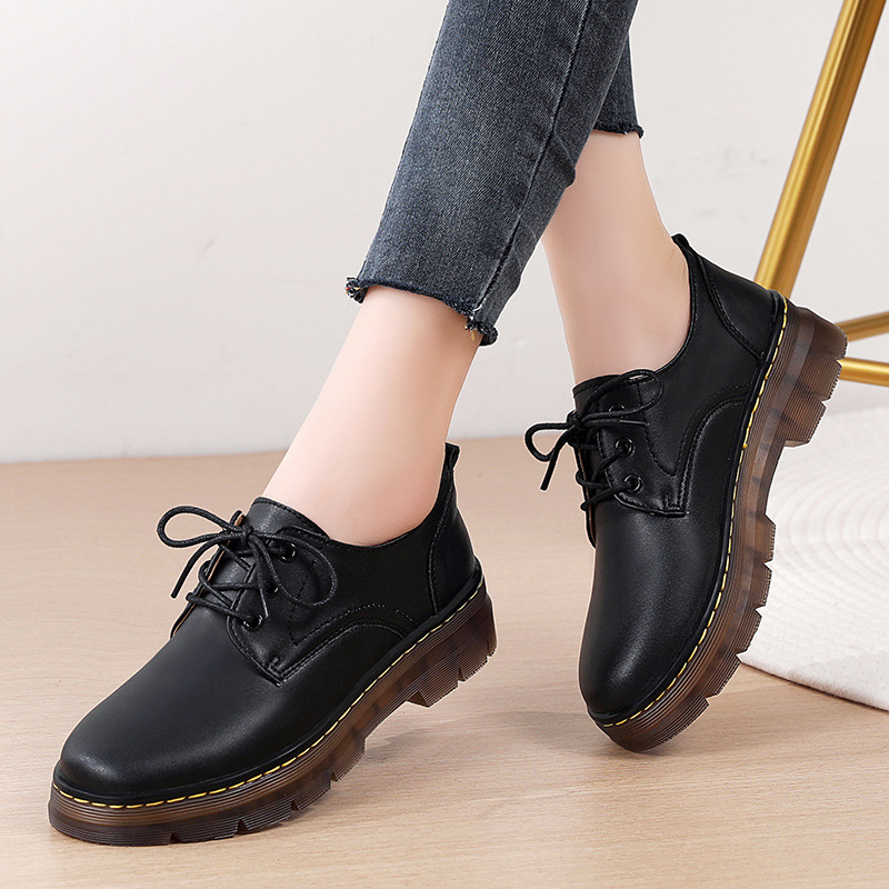 Women's Retro Soft-Soled British-Style Versatile Chunky-Heel Shoes foto 4