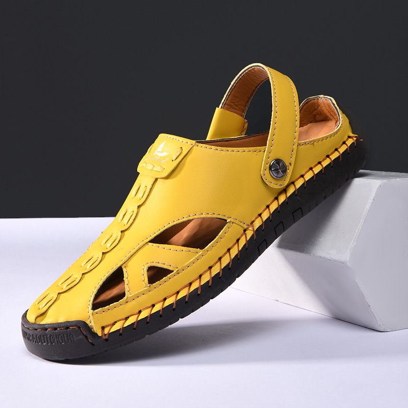 Couple Bright Sandals Closed Toe Hollow Hole Shoes foto 3