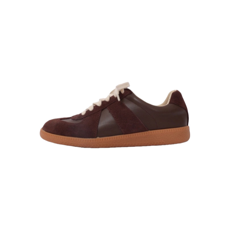 New Womens Versatile Korean-style Retro Patchwork Flat Shoes With A Round Toe And Lace-up Design foto 5