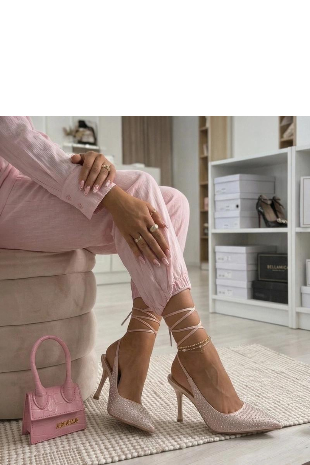 Gebonden hoge hakken schoenen Solea foto 3