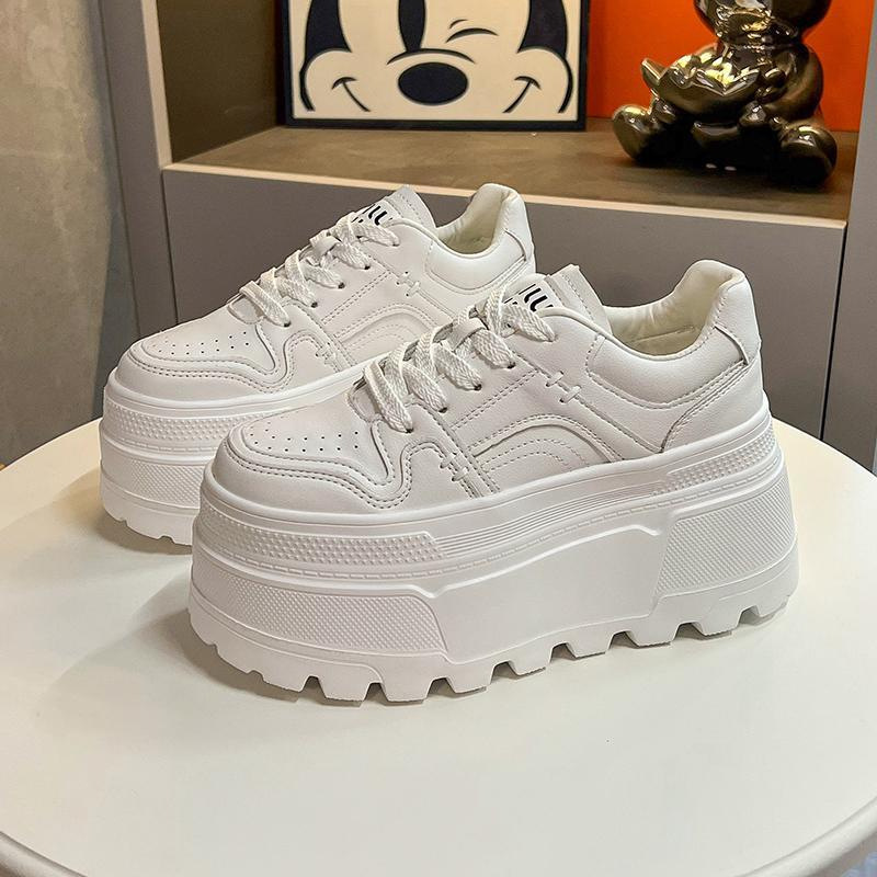 These Height-increasing Thick-soled White Sneakers Look Amazing With Skirts This Chunky Sneaker Is Lightweight Casual And Packed With A Sporty Vibe foto 5