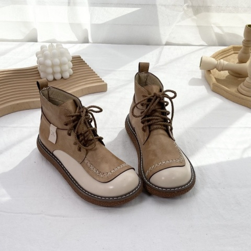 Autumn And Winter New Forest Retro Lace-up Women's Shoes Thick-soled Casual Martin Boots foto 3