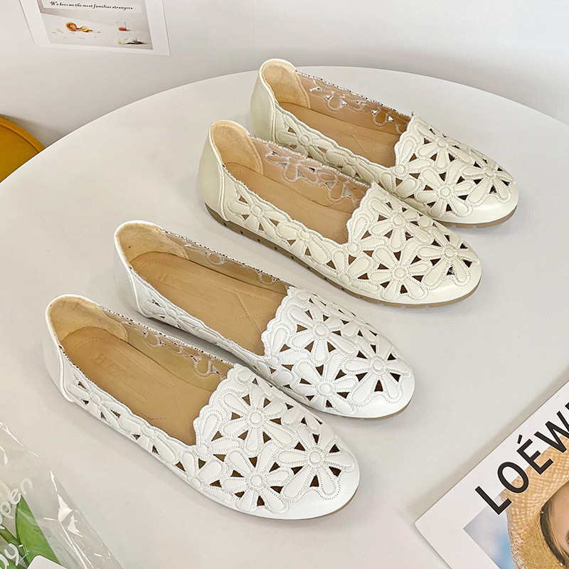 Soft Bottom Casual Hollow Breathable Flat Lazybones' Shoes foto 2
