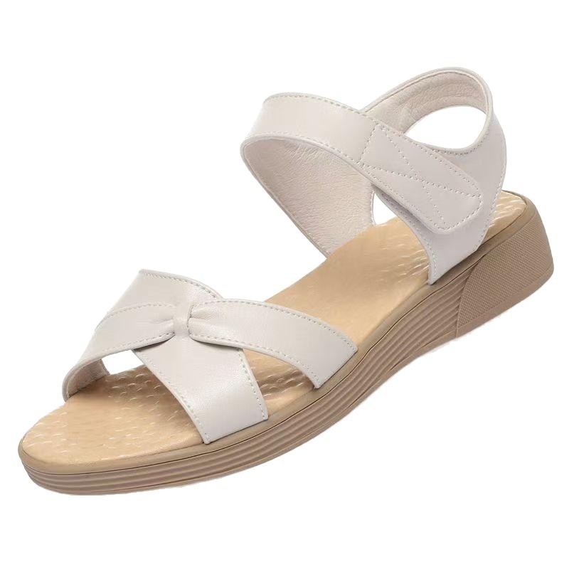 Retro Ethnic-style Velcro Fish-mouth Roman Wedge Sandals foto 4