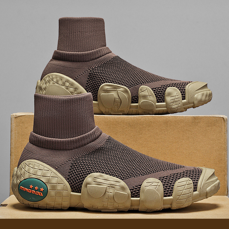 Breathable Knitted Mesh Sneakers Casual Sports Shoes foto 3