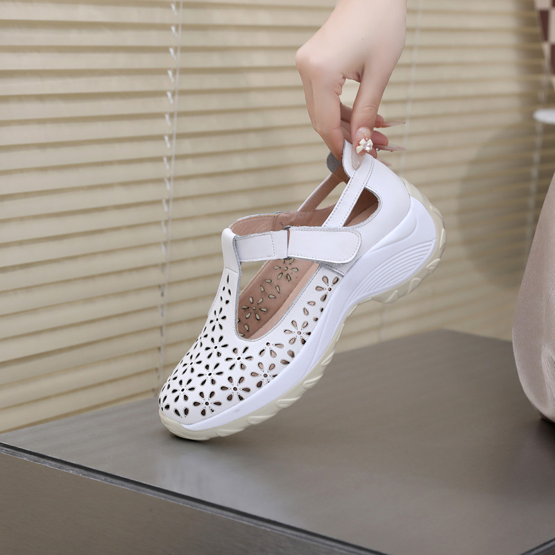 Womens Comfortable Flat Leather Shoes foto 5