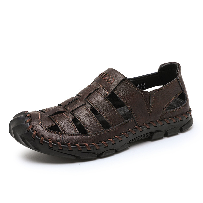 Plus-size Mens Hollow-out Sandals With A Sewn-in Sole foto 3