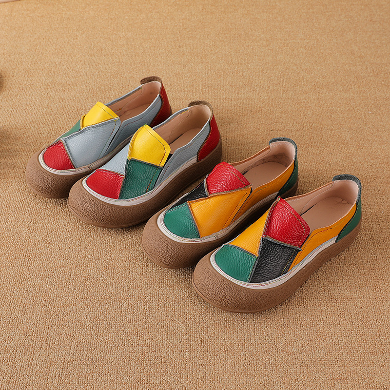 Made From Genuine Leather With A Patchwork Color Design foto 3