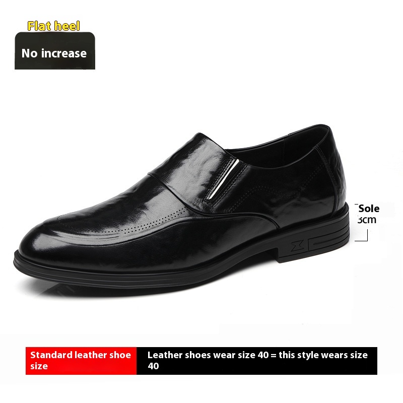 Men's Leather Business Inner Height Increasing Leather Shoes foto 3