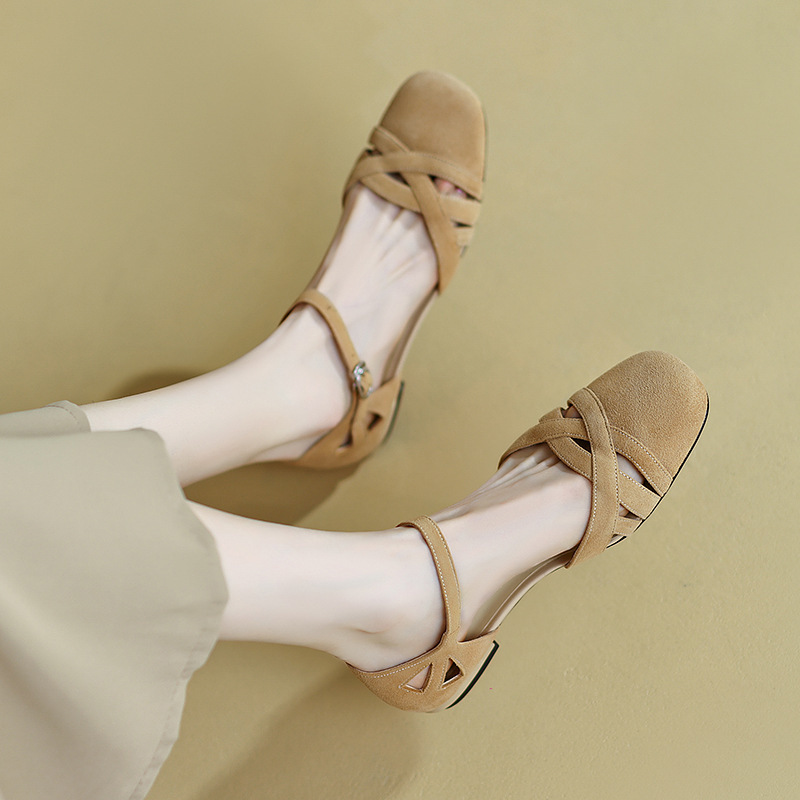 French Style Classic Retro Roman Sandals foto 4