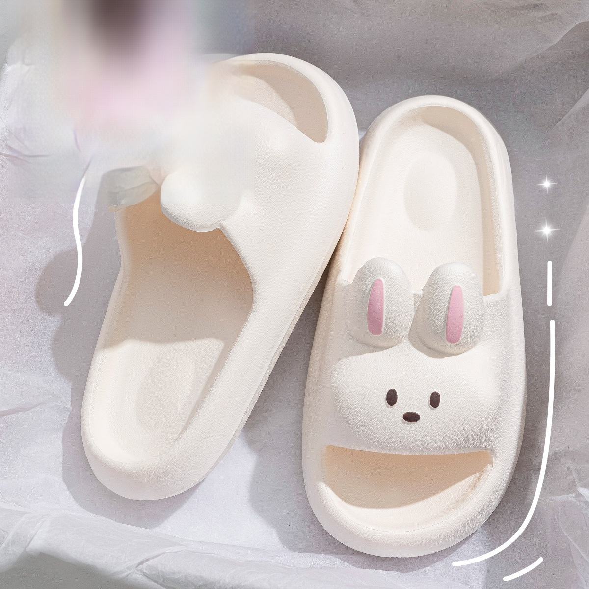 Non Slip Indoor Slippers For The Bathroom And Homesoft Cushioned Step On Stuff Feelfor Women foto 5