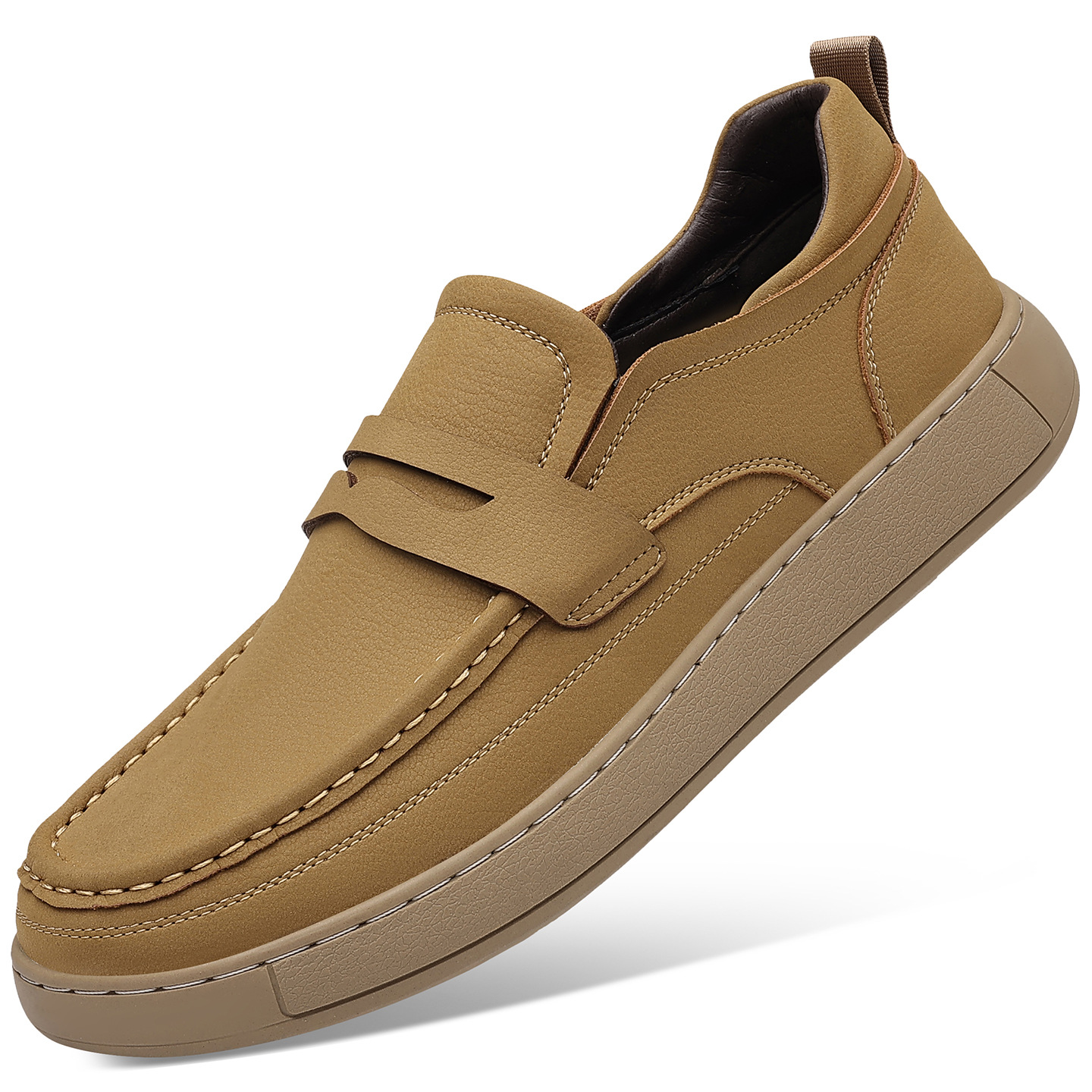 Mens Casual Slip-on Leather Shoes With Soft Soles foto 2