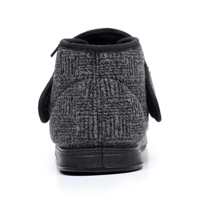 Vertical And Horizontal Plaid Warm Cloth Shoes foto 5