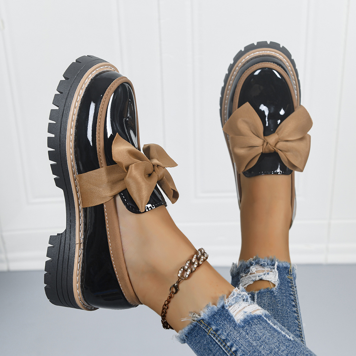 Spring And Autumn Lafo Womens Suede Leather Shoes foto 5