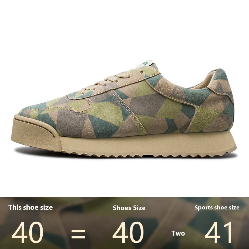 Handmade First Layer Cowhide German Training Shoes Genuine Leather Men's Casual Shoes foto 4