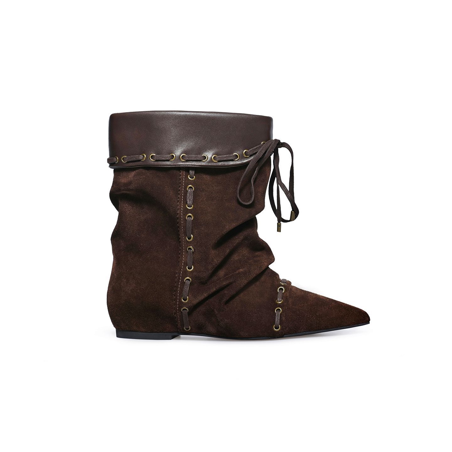 Women's Hidden-Heel Ankle Boots With Straps And Pointed Toes foto 3