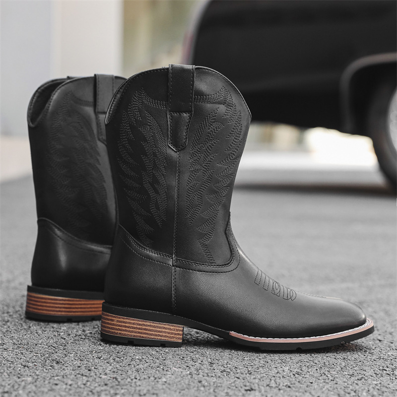 Western Denim Boots Fashion Embroidered foto 2