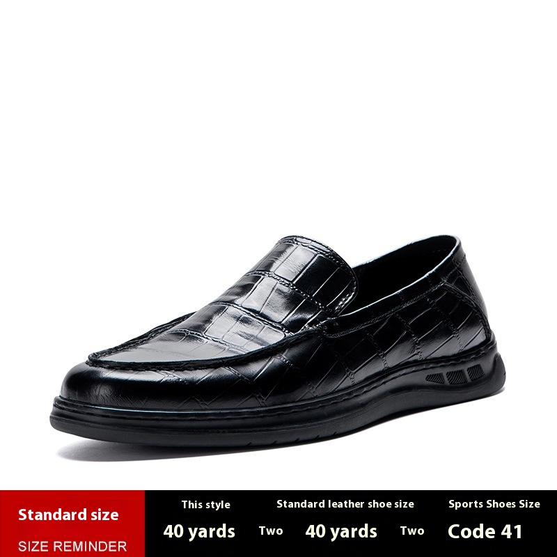 Casual Loafers Fashion Business Soft Bottom Casual Leather Shoes Tide foto 2