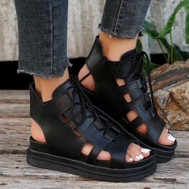 Hollowed-out Breathable Casual And Fashionable Roman Womens Shoes foto 3