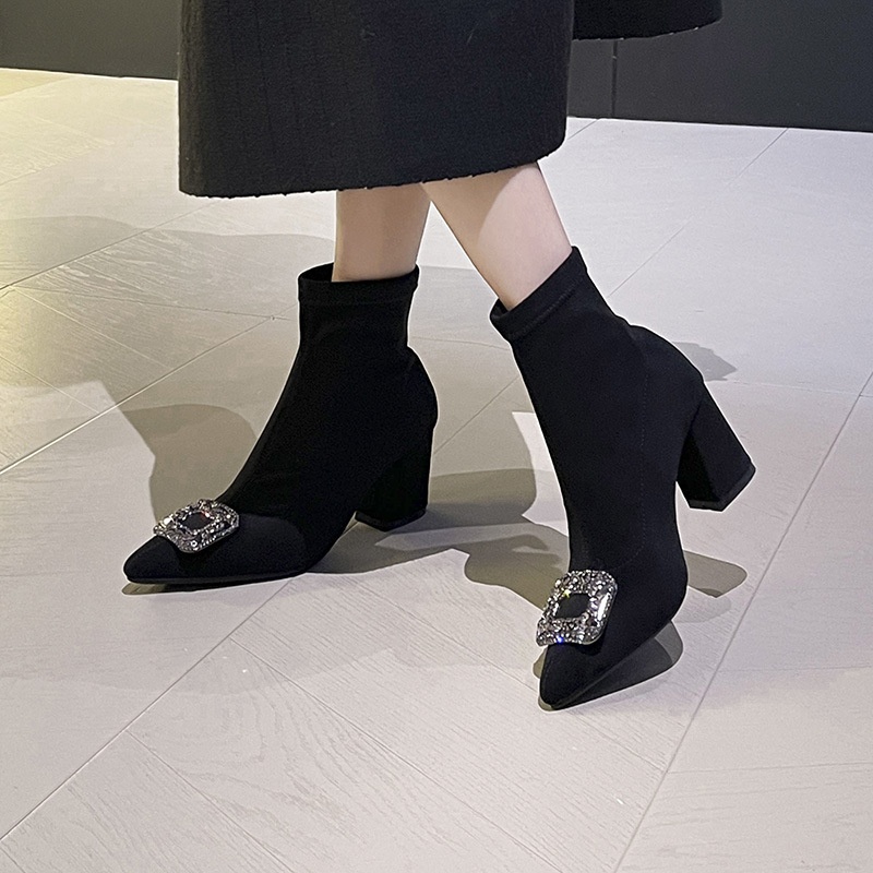 Womens Luxurious And Elegant Pointed-toe Ankle Boots foto 2