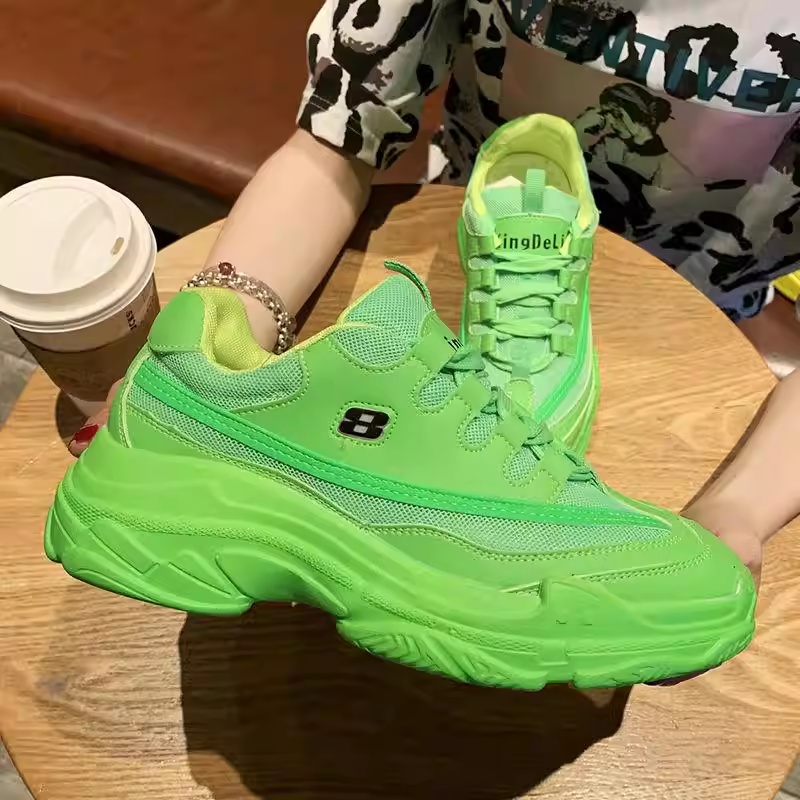 Ins Trendy Mesh Breathable Thick-soled Sneakers foto 5