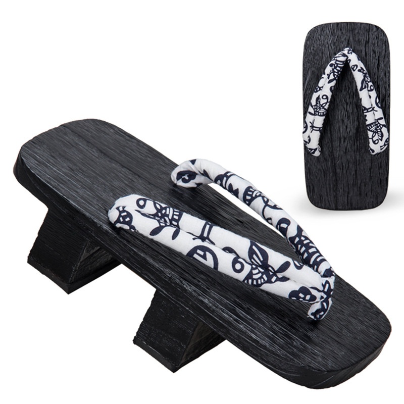 5.5cm-heeled Solid-wood Mens Flip-flops foto 2
