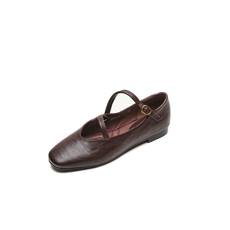 Flat Versatile Non-slip Vintage Mary Jane For Women's Single-layer Shoes foto 2
