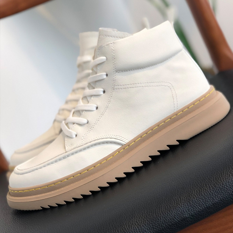 Men's British-style High-top Leather Winter Boots foto 5