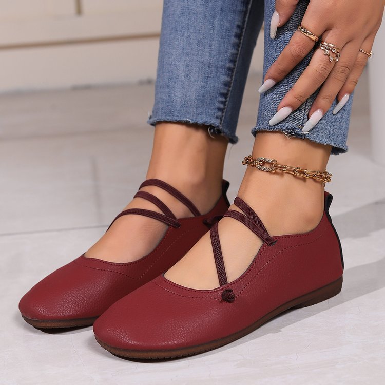 Little Leather Moms Flat Shoes Slip-on Loafers For Lazy Days foto 5