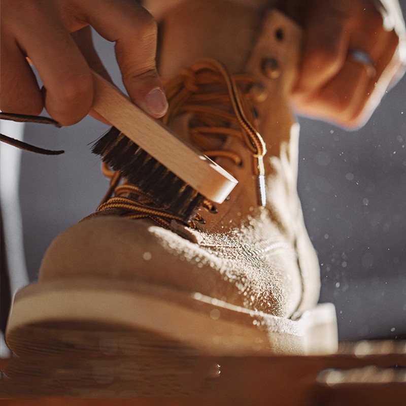 Retro American Mid-top Suede Leather Boots foto 4