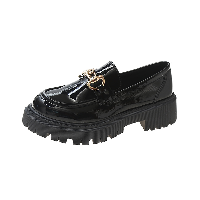British Retro Style Round Toe Shoes foto 3