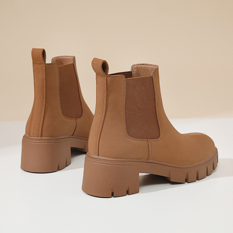 Women's Thick Bottom Suede Dr Martens Boots foto 2