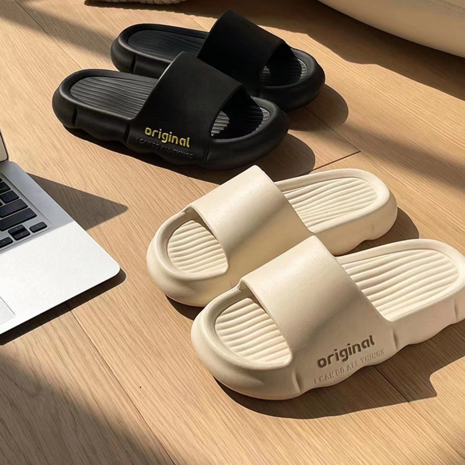 Thick Bottom For Outdoors Home Non-slip Slip-on Slippers foto 5