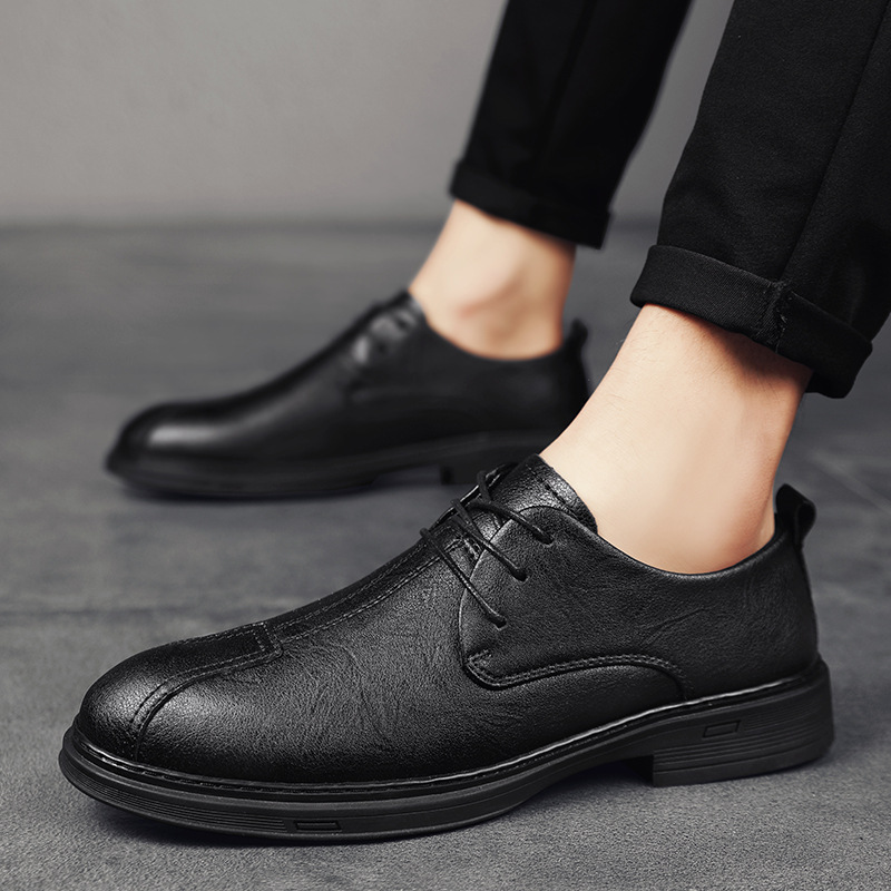Plus Size Men's Casual Shoes Genuine Leather Lace-up Soft Bottom foto 2