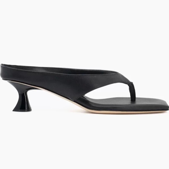 Women's Genuine Leather Mid-Heel Toe-Strap Sandals foto 5