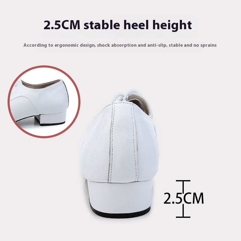 Men's Cowhide Modern Dancing Shoes Soft Bottom foto 2
