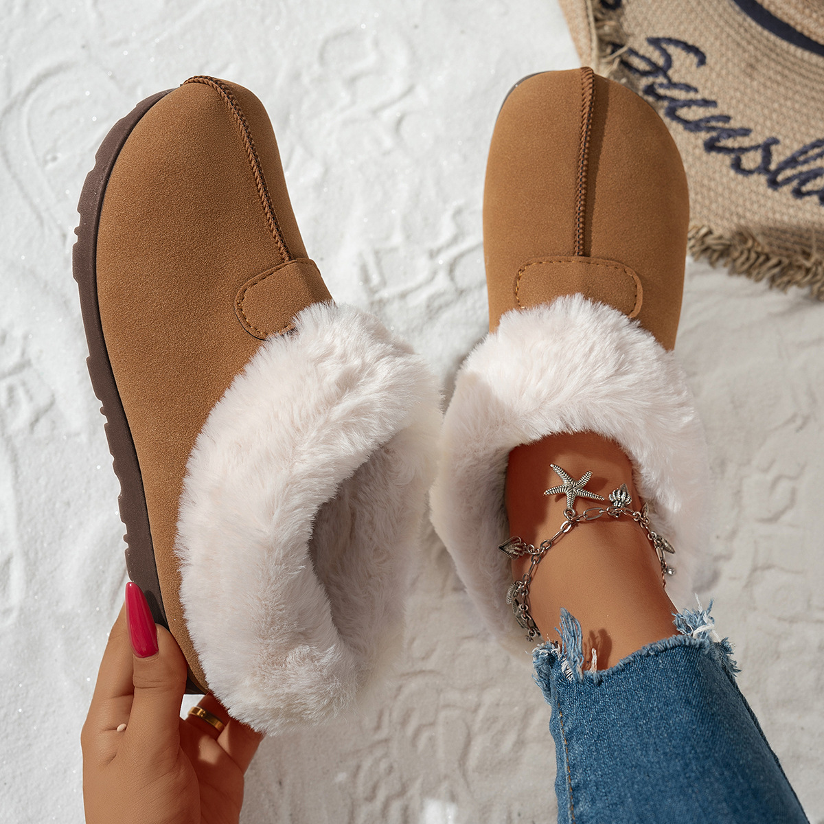 Women's Snow Boots Velvet Warm Cotton Shoes foto 3