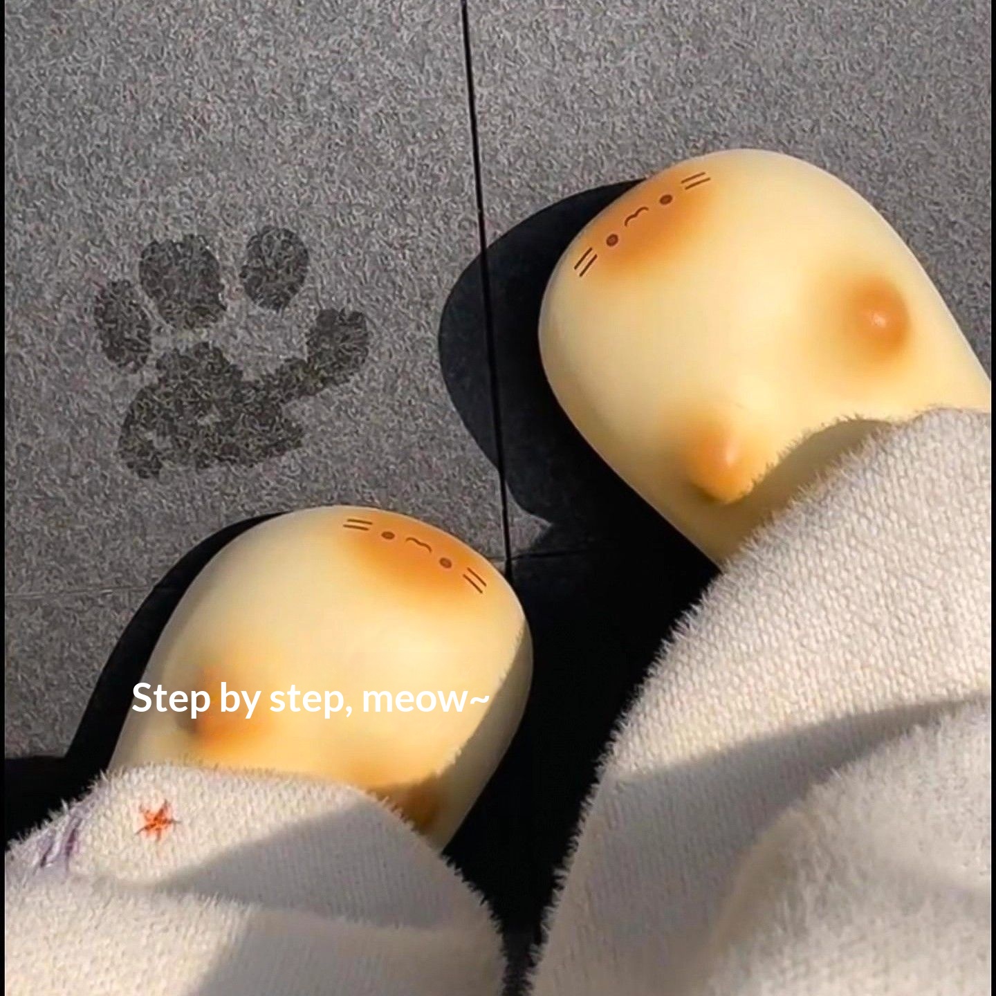 Warm Fleece-Lined Non-Slip Waterproof Adorable Kitty Cotton Slippers For Women foto 2