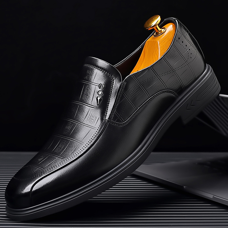 Business Genuine Leather Breathable Men's Pointed Toe Shoes foto 2