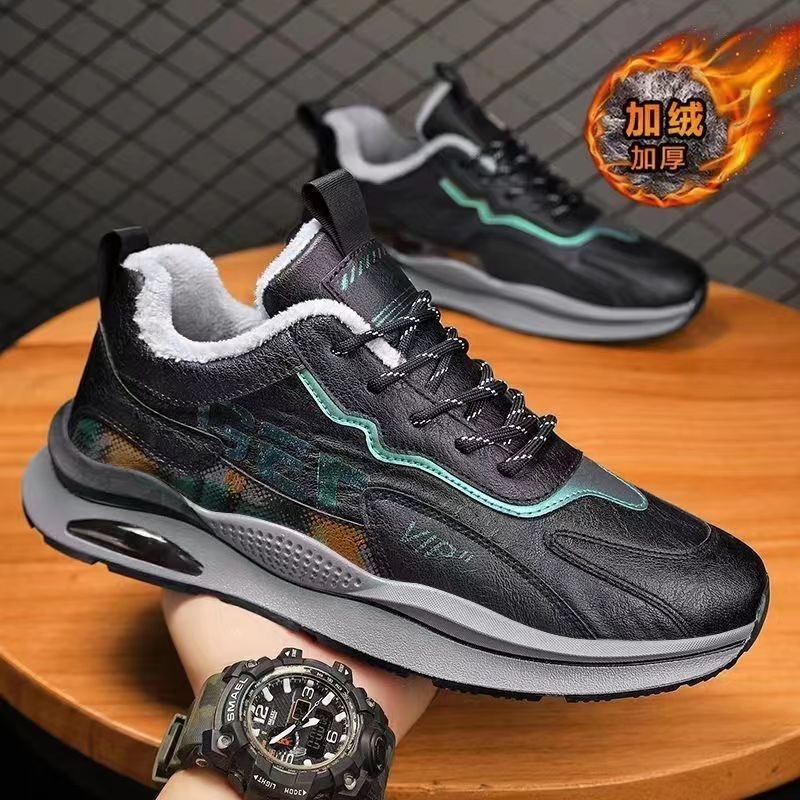 Men's Leather Surface Sports Running Shoes foto 4