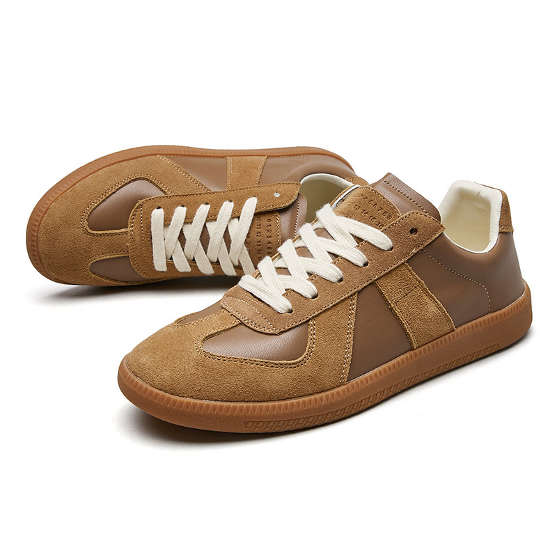 German Training Shoes Men's Leather Casual Trendy All-match Breathable Soft Bottom foto 2