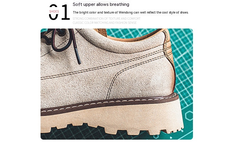 National Fashion Youth All-matching Comfortable Platform Round Head Outdoors Commute Work Shoes foto 3