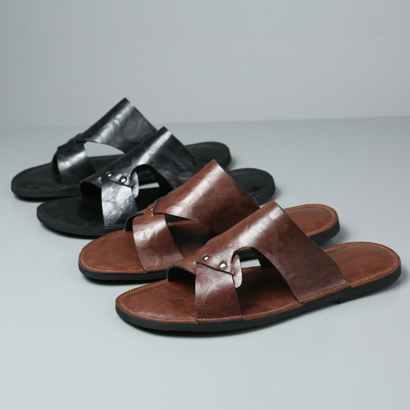 Mens European And American-style Vintage Beach Sandals foto 3