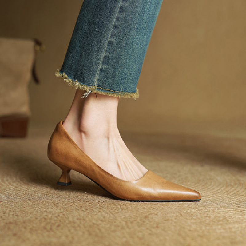 Pointed Toe Shallow Mouth All-match Commute Work Shoes foto 3