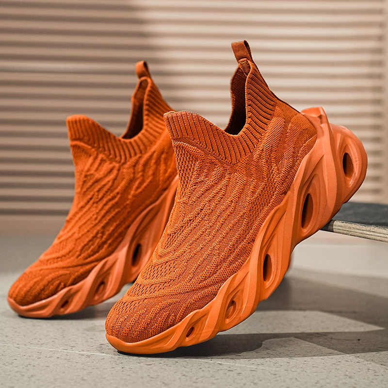 New Summer Flyknit Mesh Breathable Soft-Soled Sock Shoes foto 3