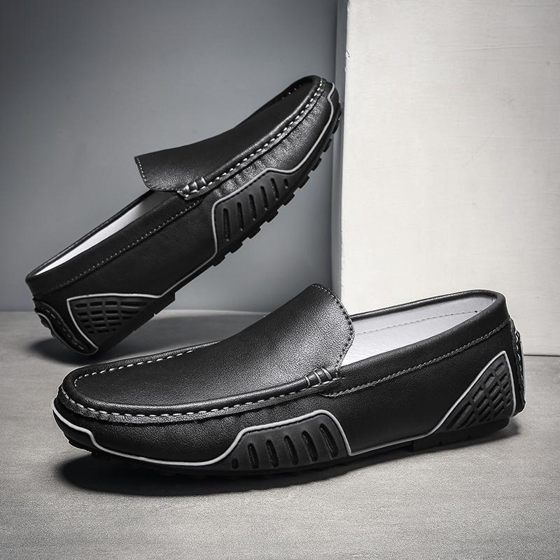 Cowhide Gommino Men's Autumn British Trendy Men foto 5