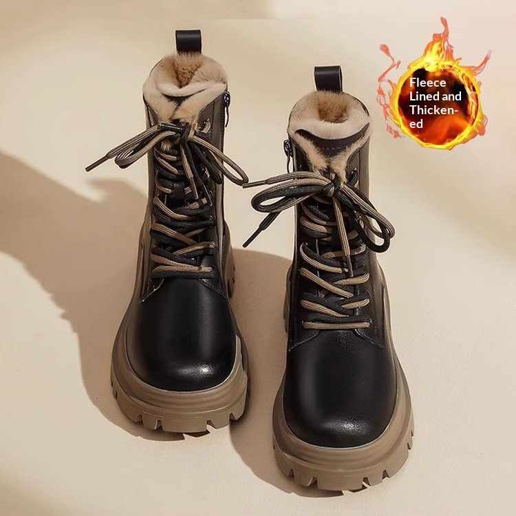 New Autumn Winter Fleece-lined Extra-thick Dr Boots foto 3